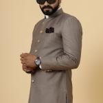 Classic Mink Brown Achkan for Men | Elegant Ethnic Wear | Jaipurio